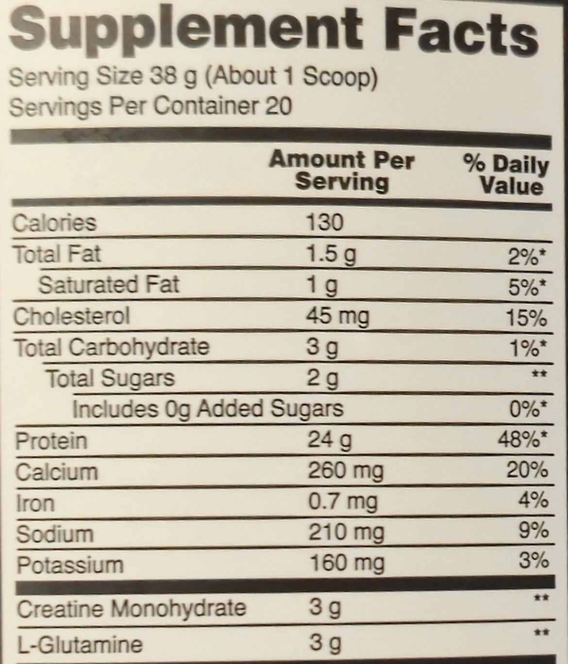 O.N. Platinum REBUILD PROTEIN W/ Crea 1.7 lbs (20 Serv) Dark Chocolate BY 12/26