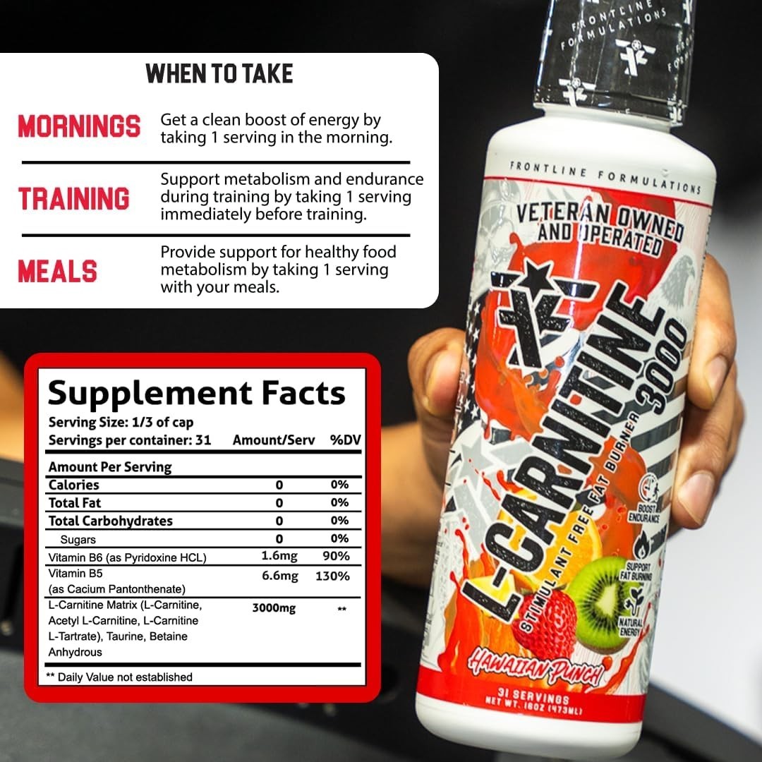 Frontline Formulations L-Carnitine Stimulant Free Enhances Energy & Metabolism