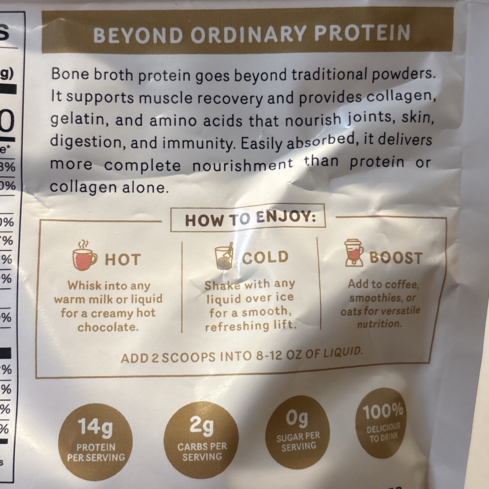 Rae Basics, Bone Broth Protein Mix, Chocolate, 14g Protein per, 12 Servings