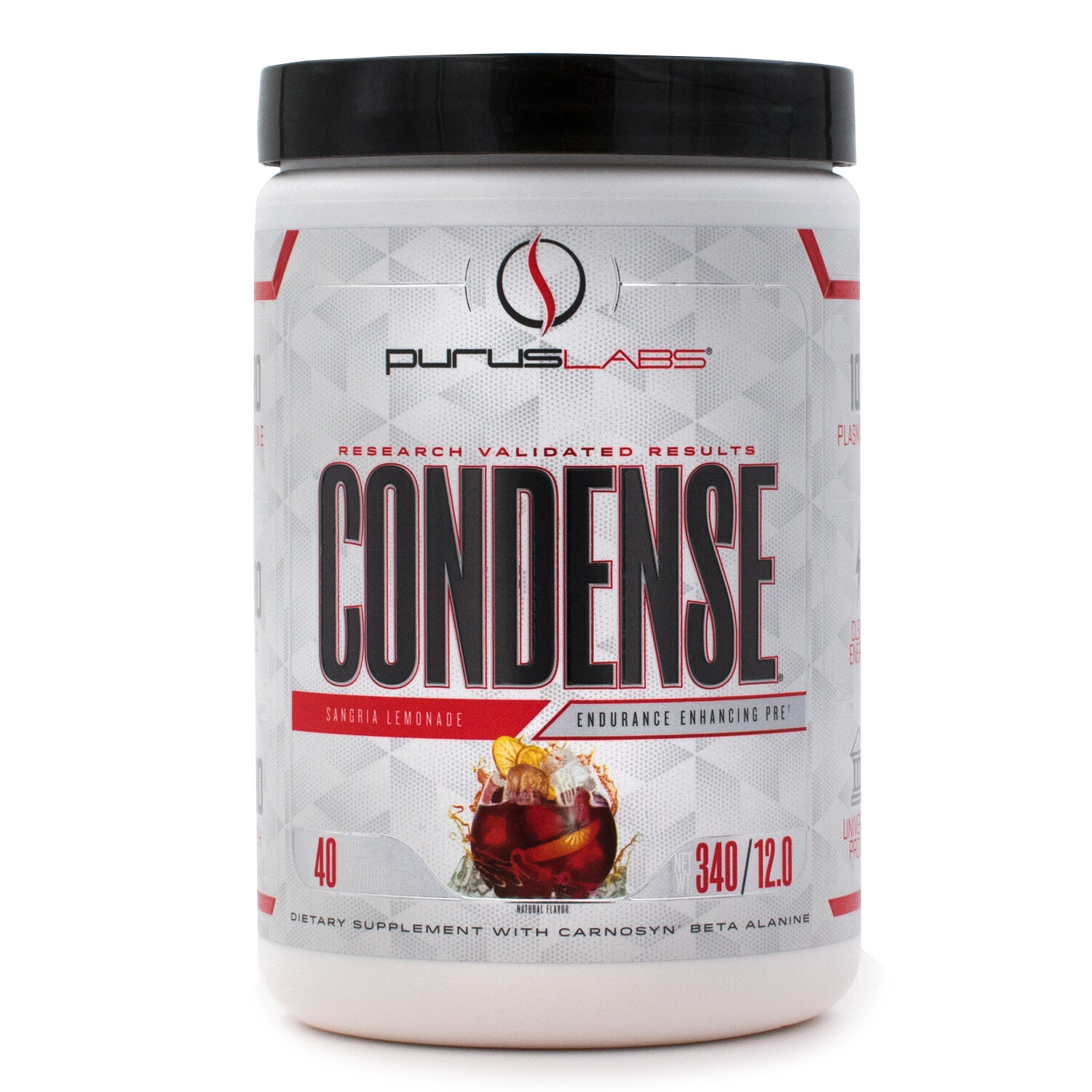 Purus Labs Condense-Pre Workout Energy Drink Mix Powder 40 srvs