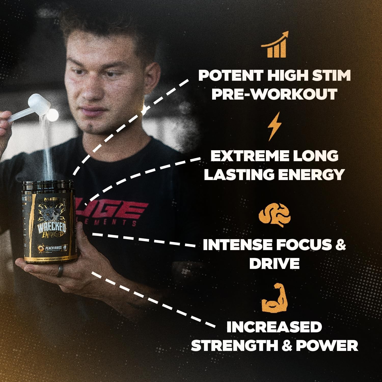 High-Stim Pre Workout Powder – Intense Energy, Focus & Strength – 40 Servings