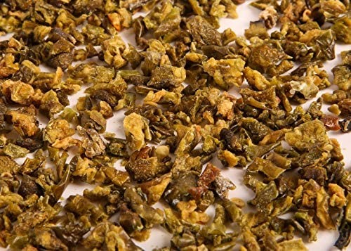 Dried Green Bell Peppers, Diced, 4 oz Resealable Bag