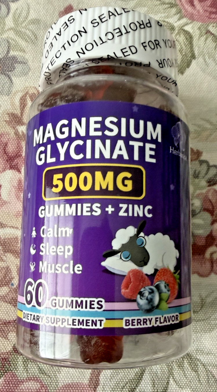 Herbance Magnesium Glycinate Gummies 500mg, High Absorption Magnesium glycinate