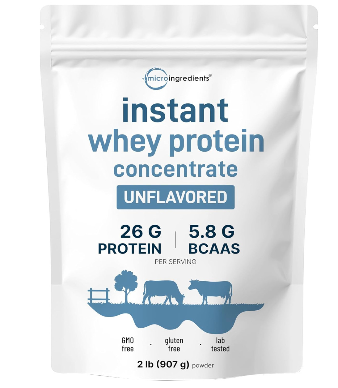 Instant Whey Protein Powder Concentrate, 2lbs