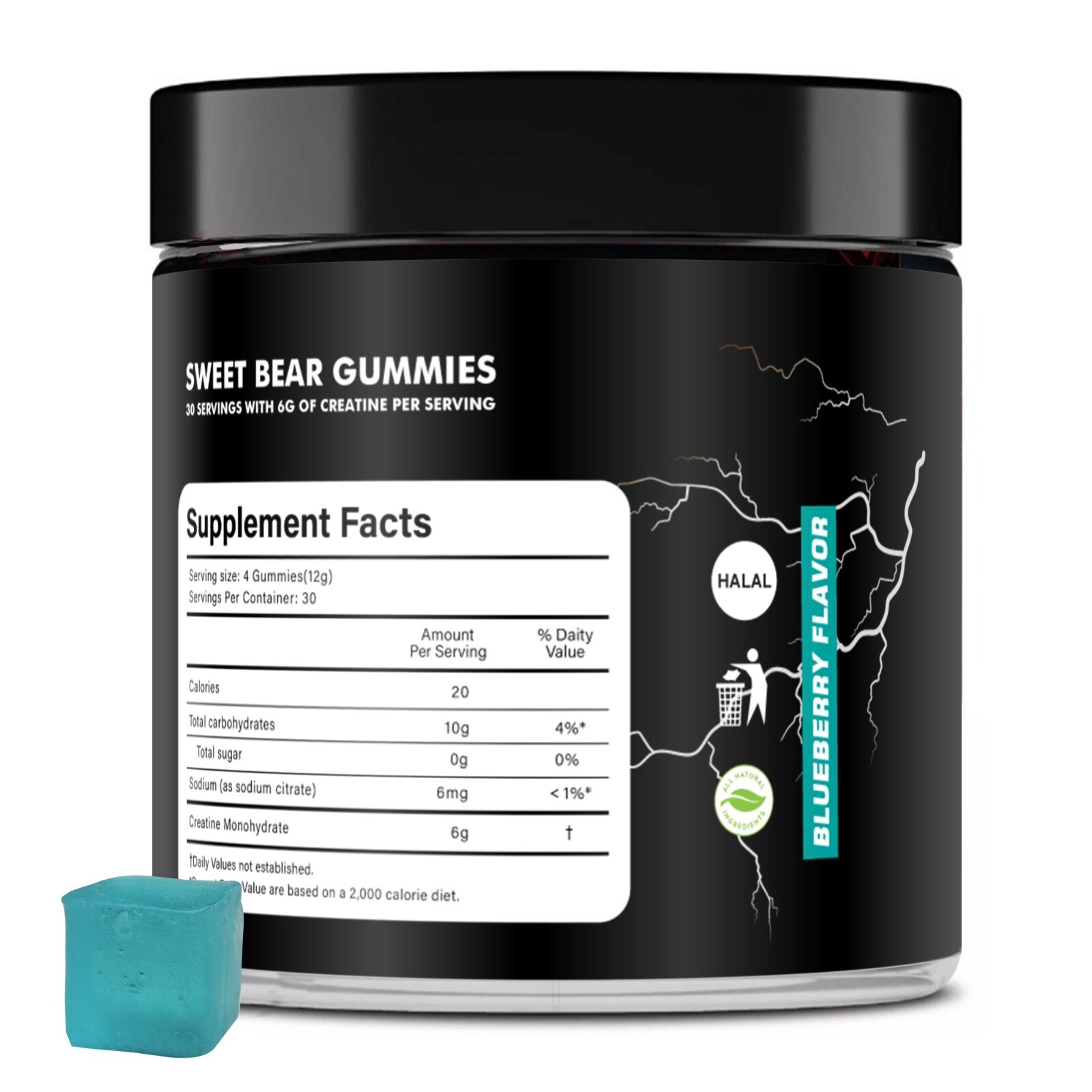 Creatine Monohydrate Gummies 6g Great For Workout And Recovery 120 Gummies NEW
