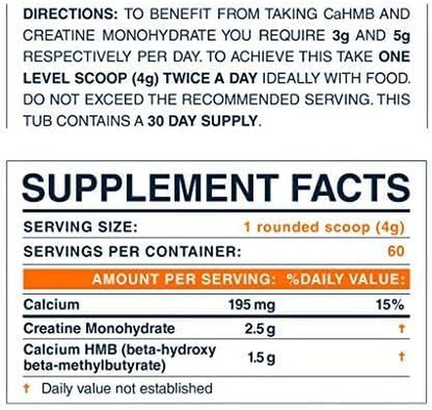 HMB + Creatine Supplement – 3g Daily HMB for Enhanced Strength, Power & Recovery