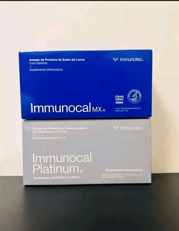 1 Immunocal MX( Blue ) & 1 Platinum : 2 BOXES – 60 Pouches. EXP 06/2025