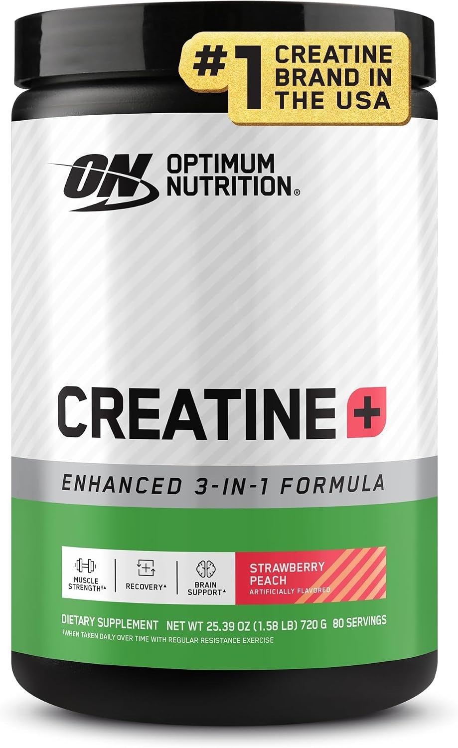 Creatine Monohydrate Plus Powder, Strawberry Peach Flavored Creatine Performa…