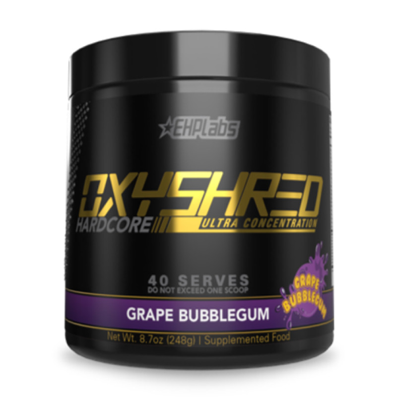 EHP LABS Oxyshred Hardcore Grape Bubblegum 40 Servings 248 g 1621276493