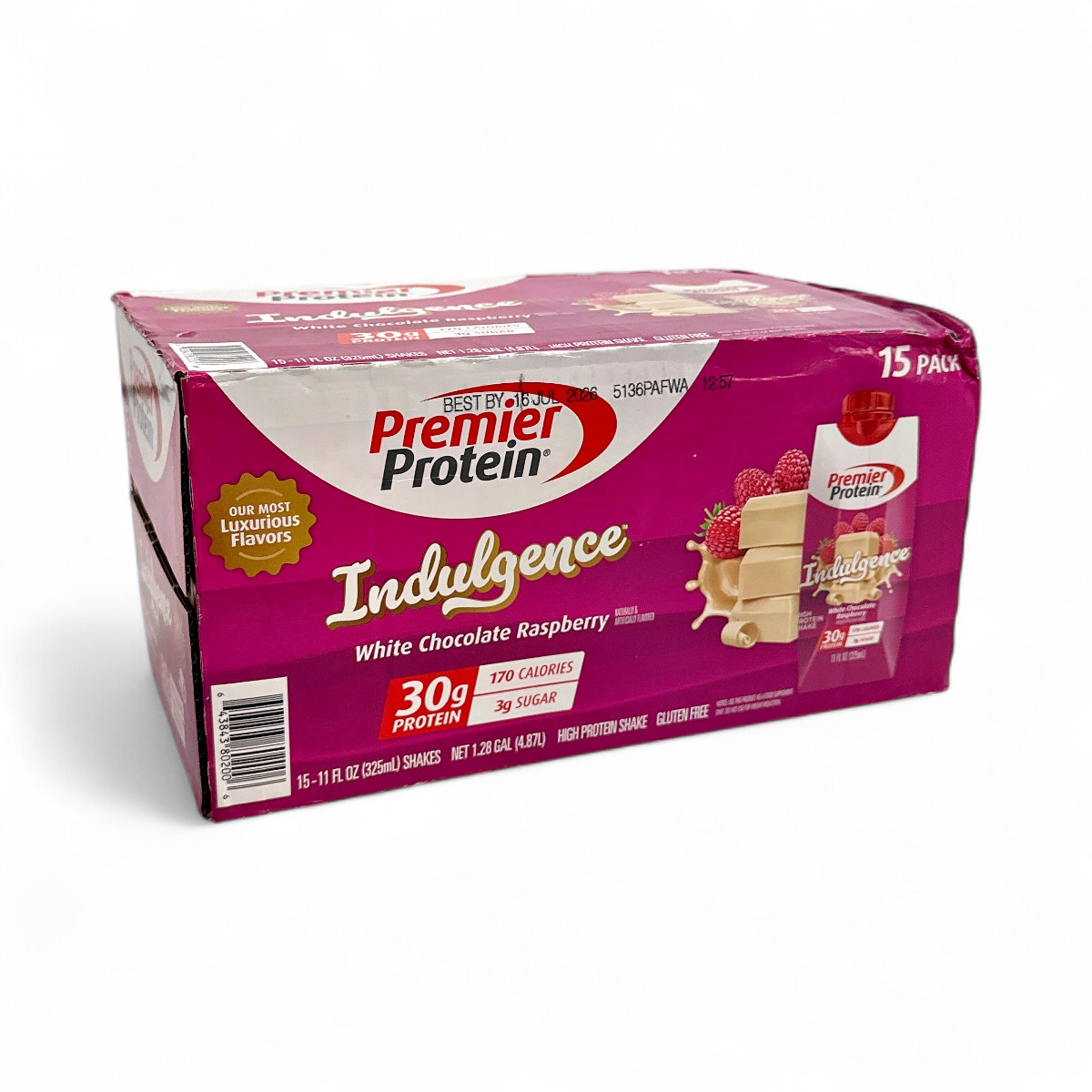 Premier Protein 30g Protein Shake, White Chocolate Raspberry 11oz – 15 Count
