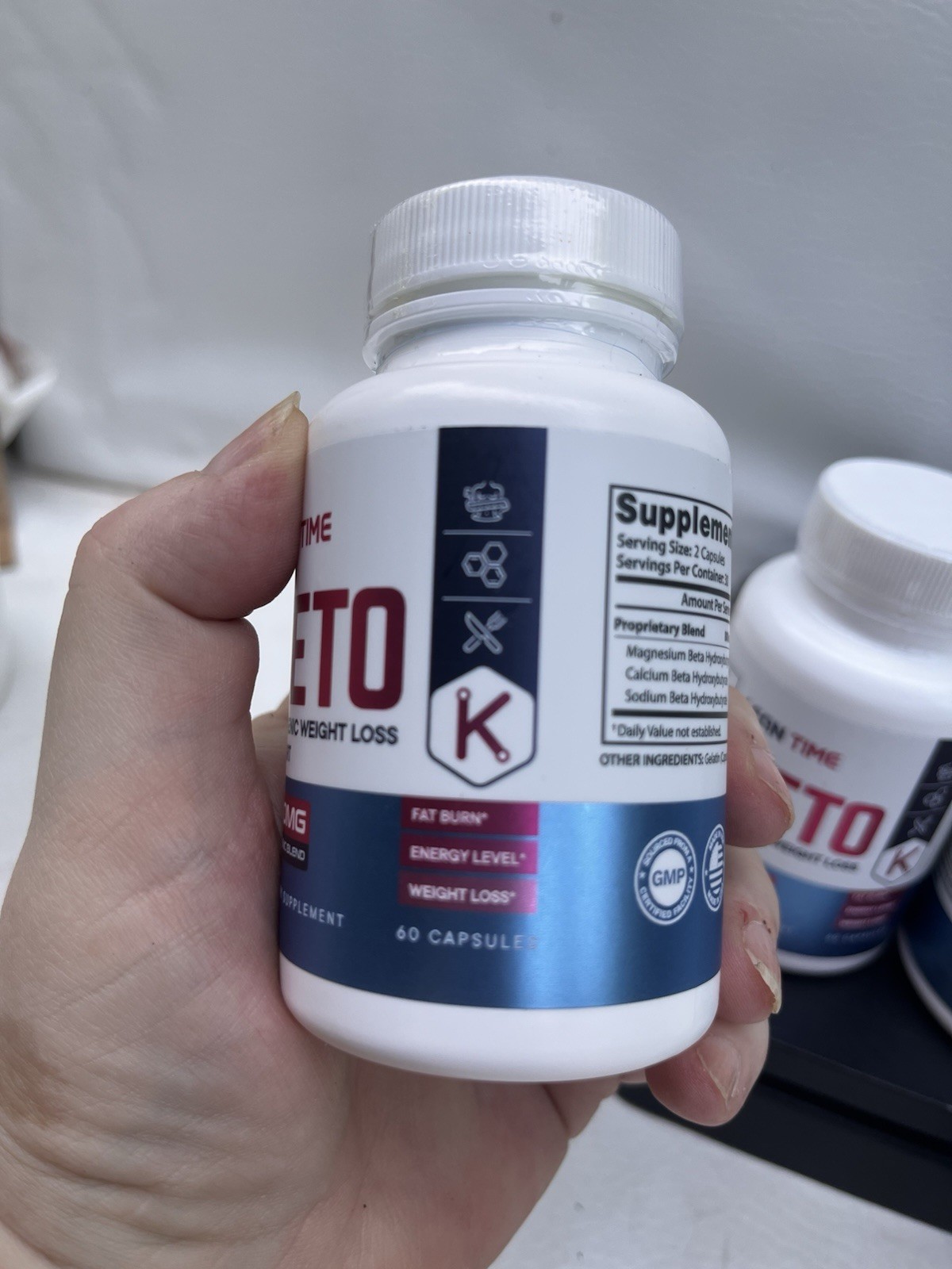 Lean Time Fat Burning Keto Pills Weight Loss Ketosis Nutrition 800mg 60 Caps Ea