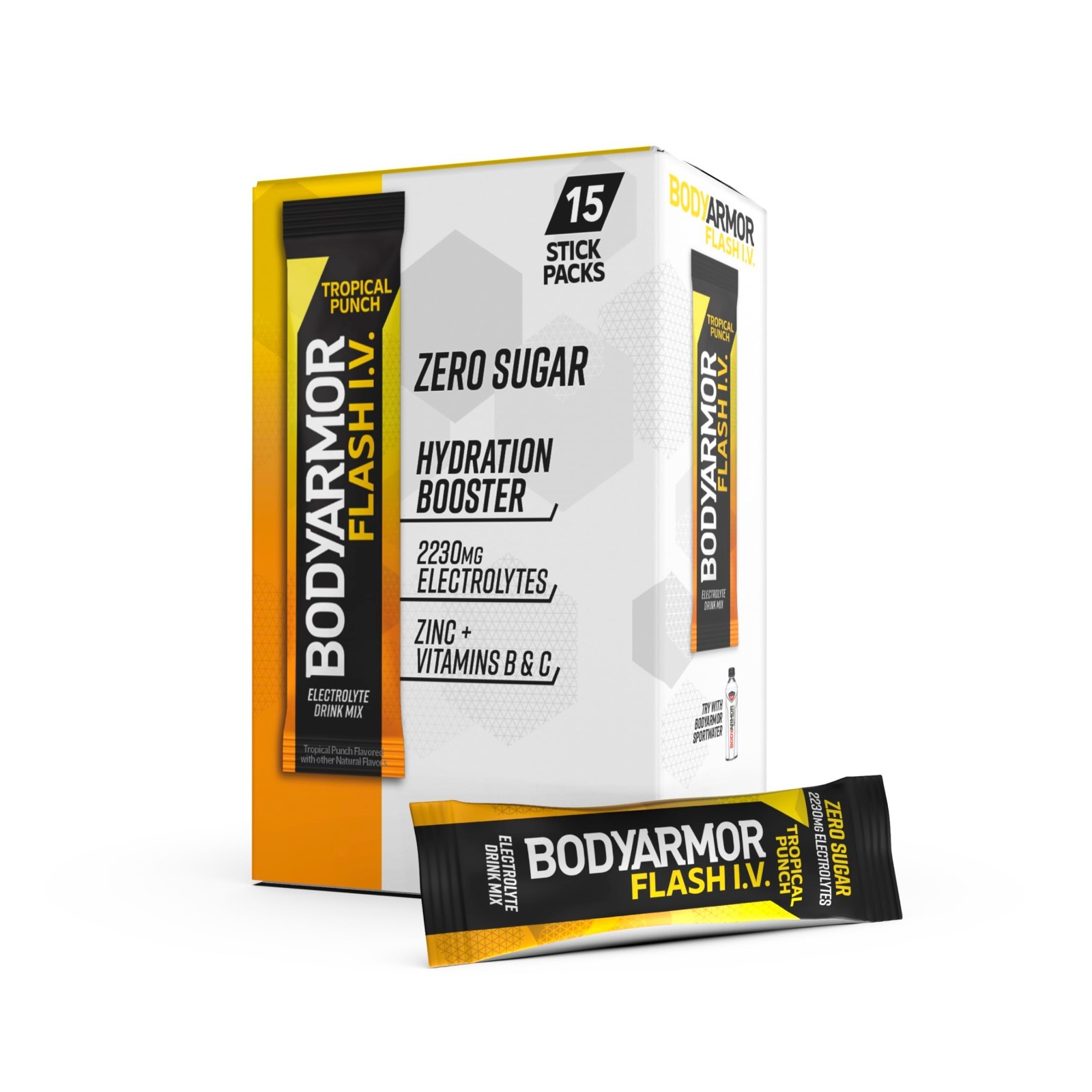 Electrolyte Drink Mix Packets – Tropical Punch, Zero Sugar, Coconut Water Powder