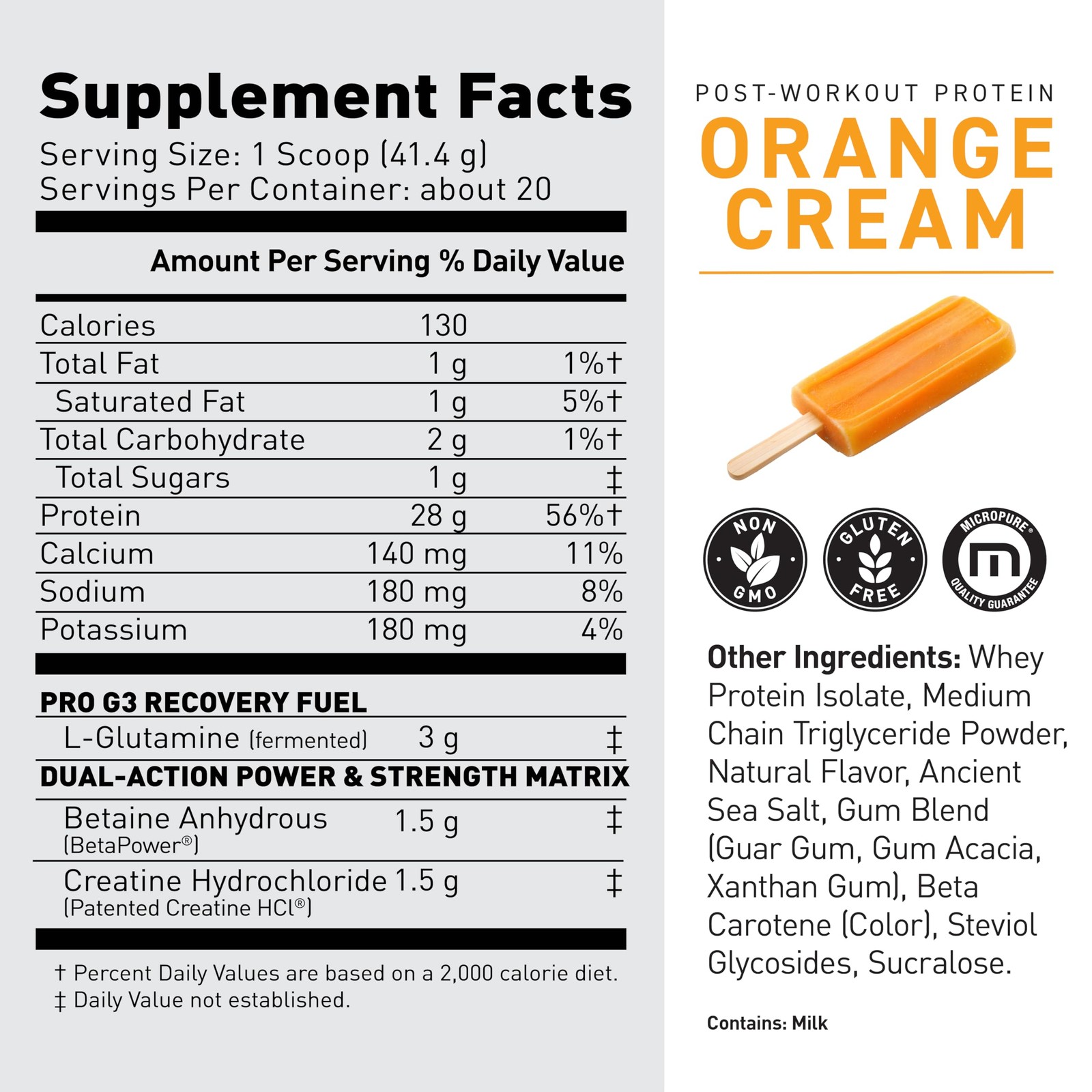 Kaged Post Workout Protein Powder Re-Kaged 28g Whey Protein Creatine Glutamine B