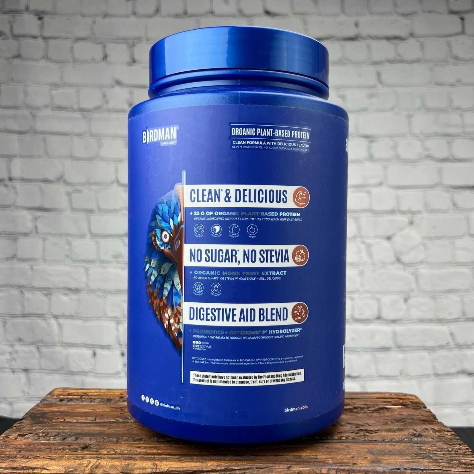 Birdman Falcon Organic Plant Protein Powder Chocolate, 2.64lbs (1200g)