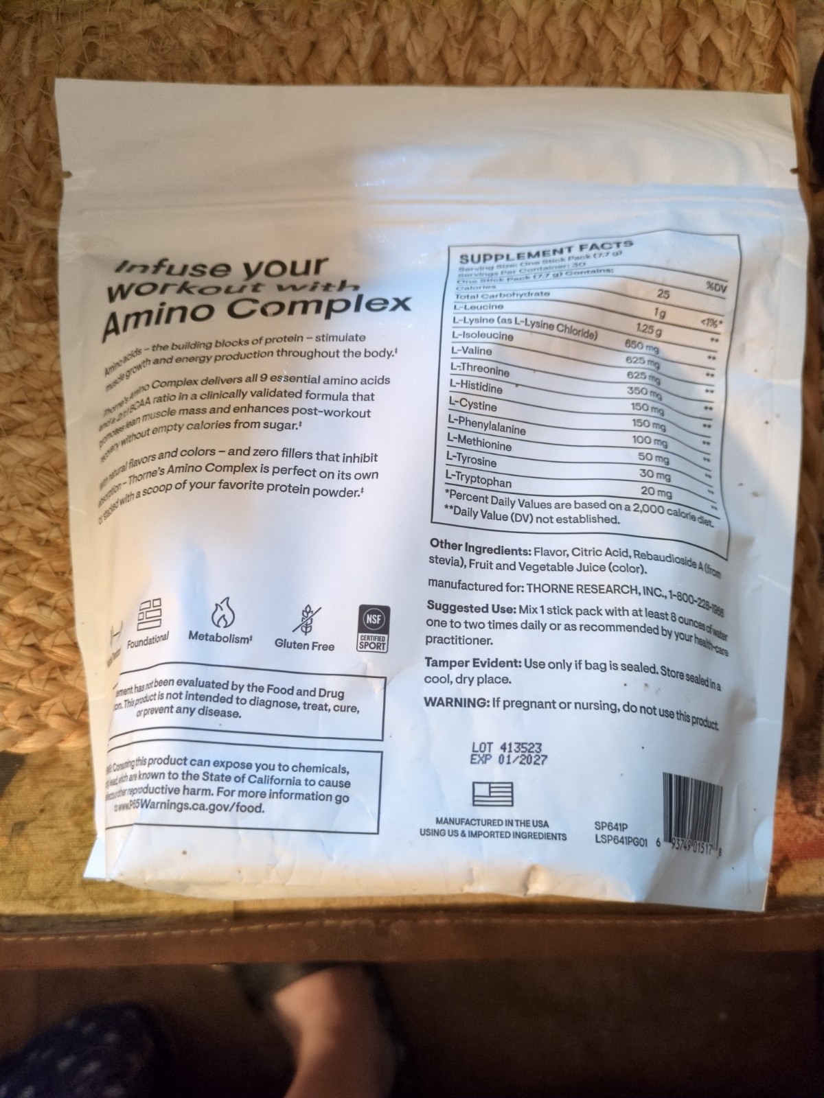 – Amino Complex – Clinically-Validated EAA and BCAA Powder 1/27