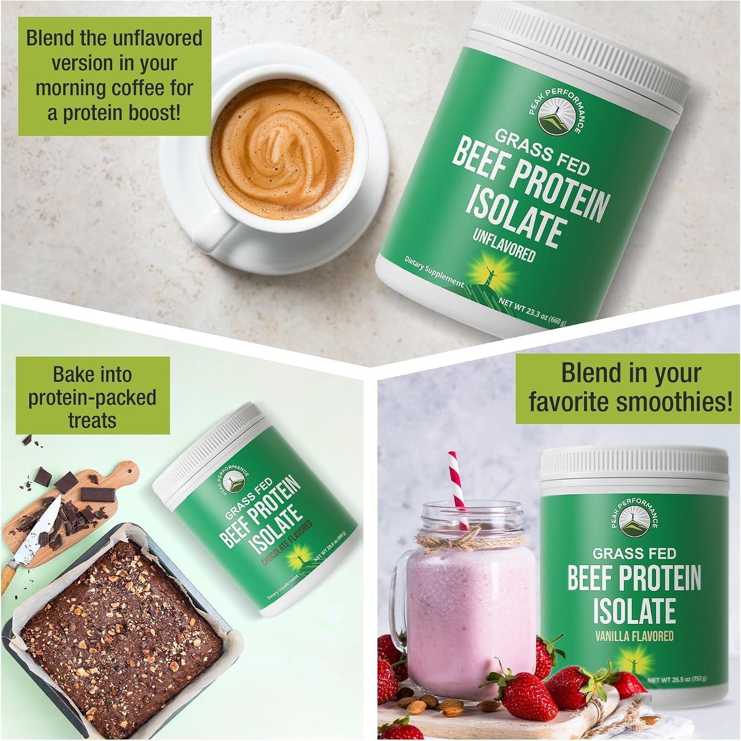 Grass Fed Beef Protein Powder Lactose Free Isolate Paleo Carnivore Vanilla 20g