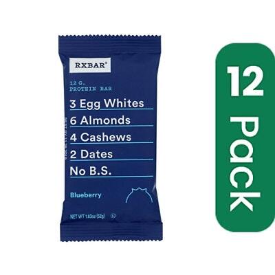 RXBAR Protein Bar 12g Protein Blueberry – 1.83 oz (Pack of 12)