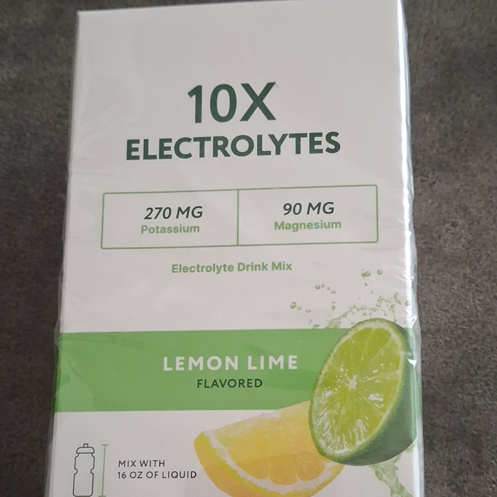 Electrolyte Drink Mix Powder Stickpacks Lemon Lime 30 Servings w/ K Mg Na