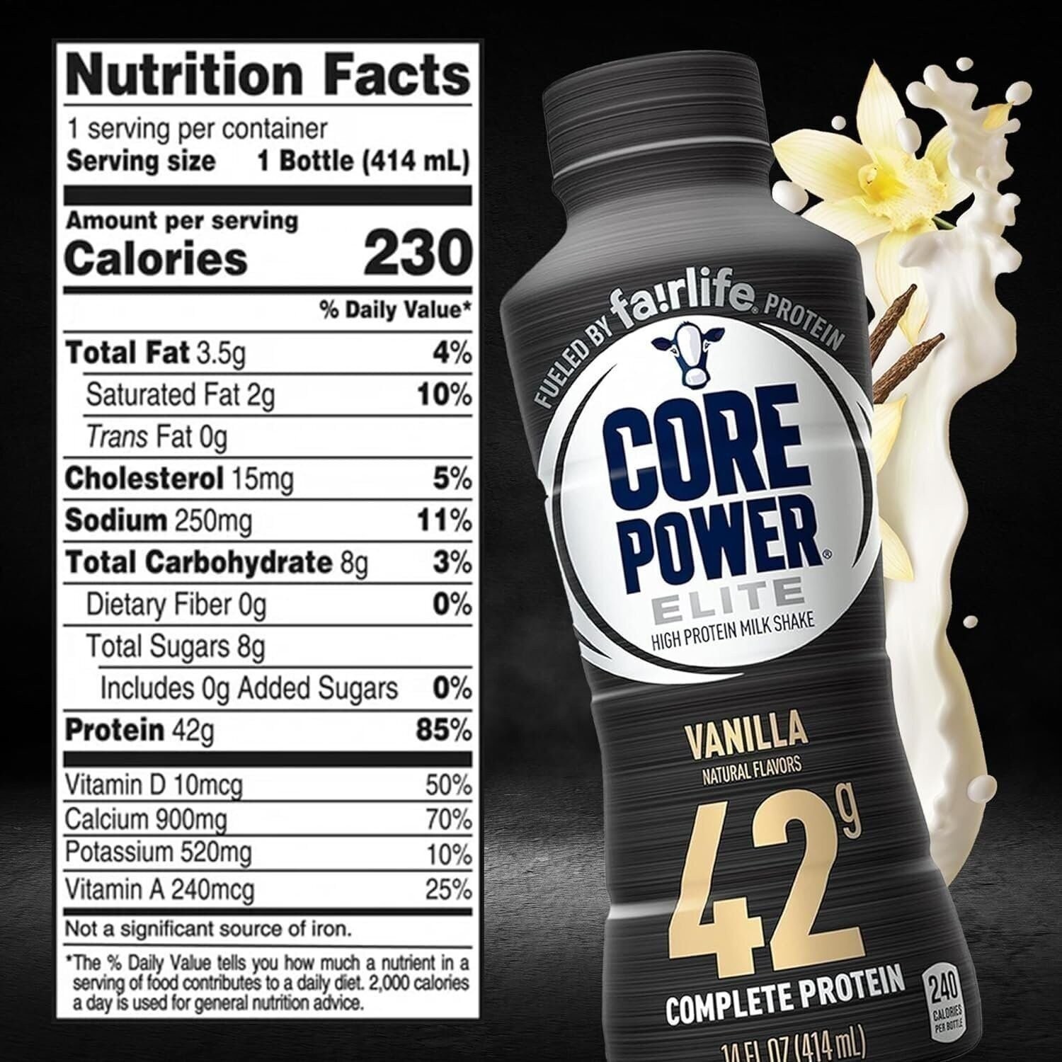 Core Power Elite High Protein Shakes 2 Chocolate, 2 Strawberry, 2 Vanilla (42…