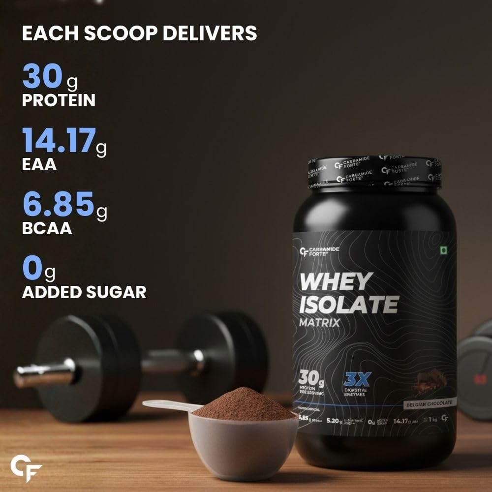Whey Isolate Protein Powder | 30g Protein | Belgian Chocolate Flavour -1kg
