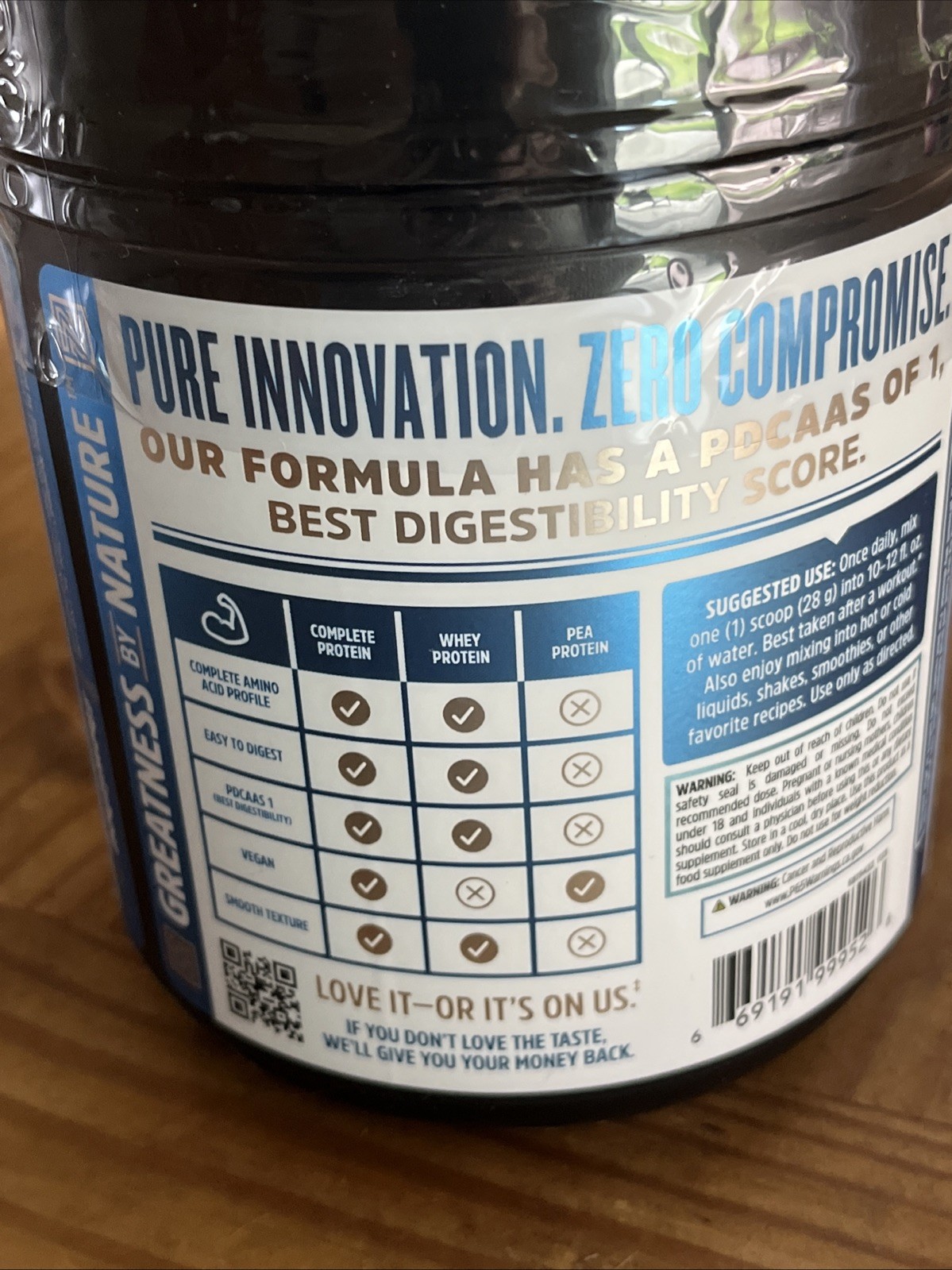 Zhou Complete Protein Vanilla 100% Vegan Protein 19.9 oz