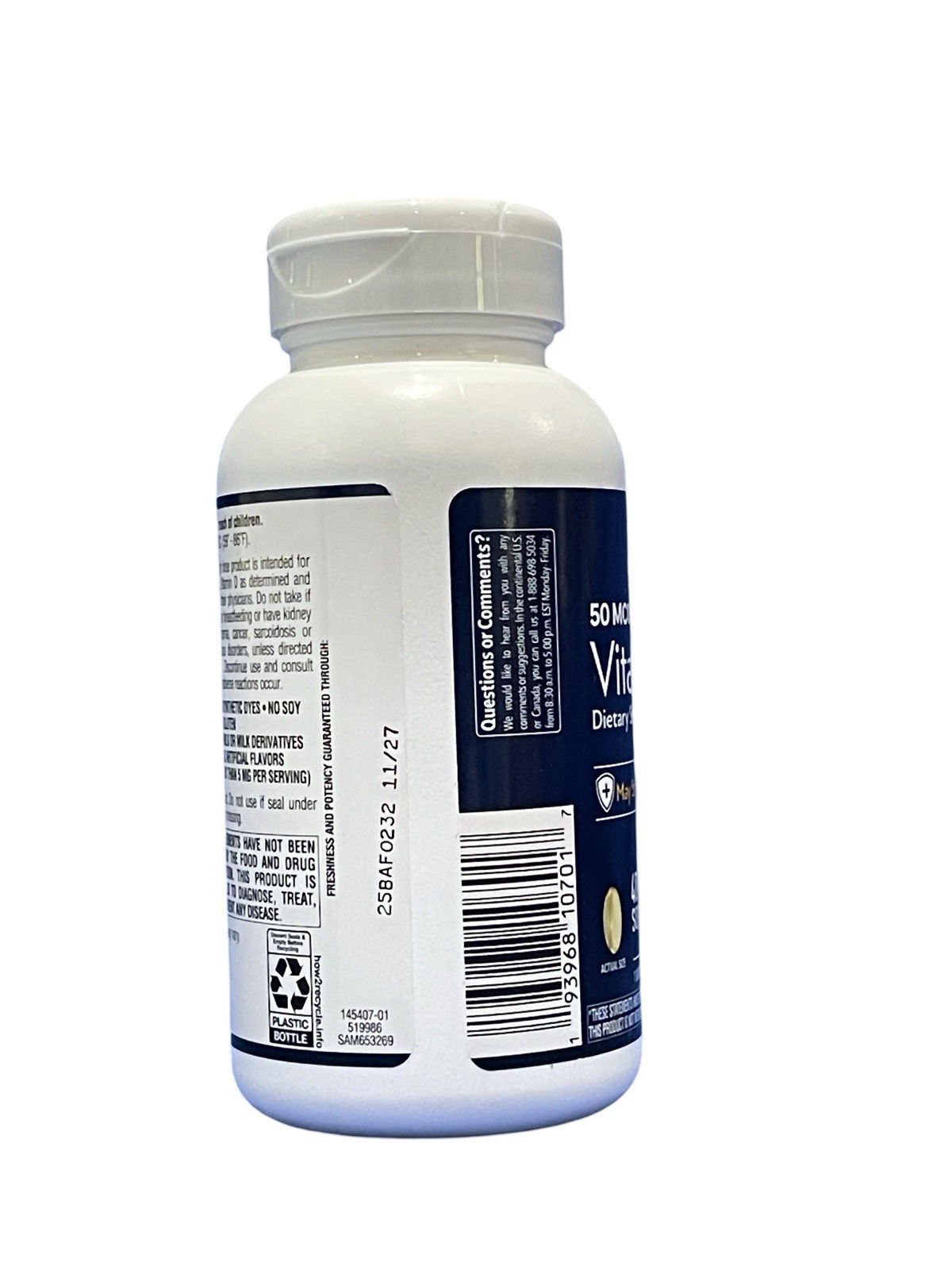 Member’s Mark Vitamin D3 5000 IU Dietary Supplement ( 400 ct ) EXP:1/25