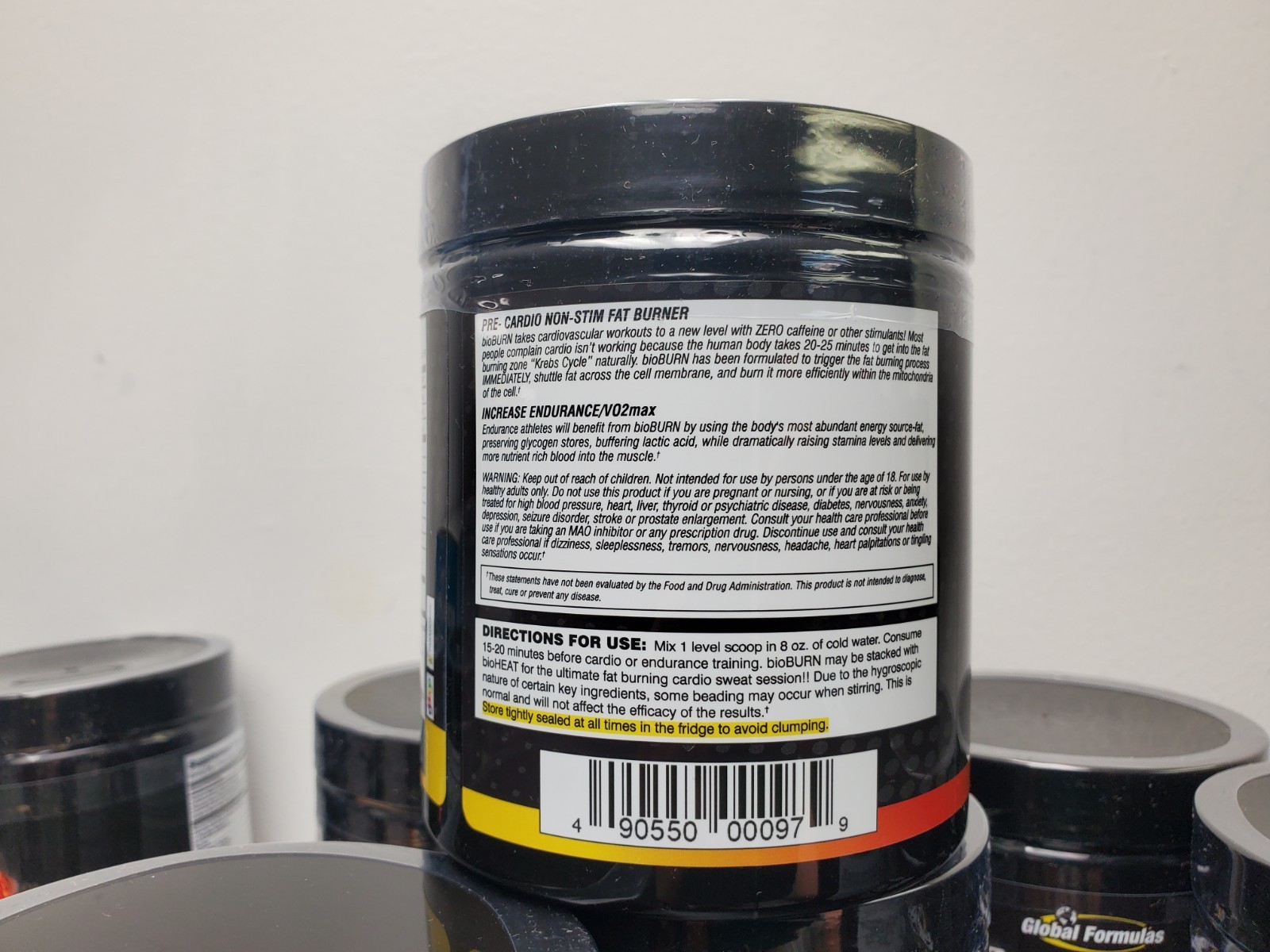 GLOBAL FORMULAS BIOBURN FIRE Fat Energy Complex Stimulant Free Strawberry Lemona