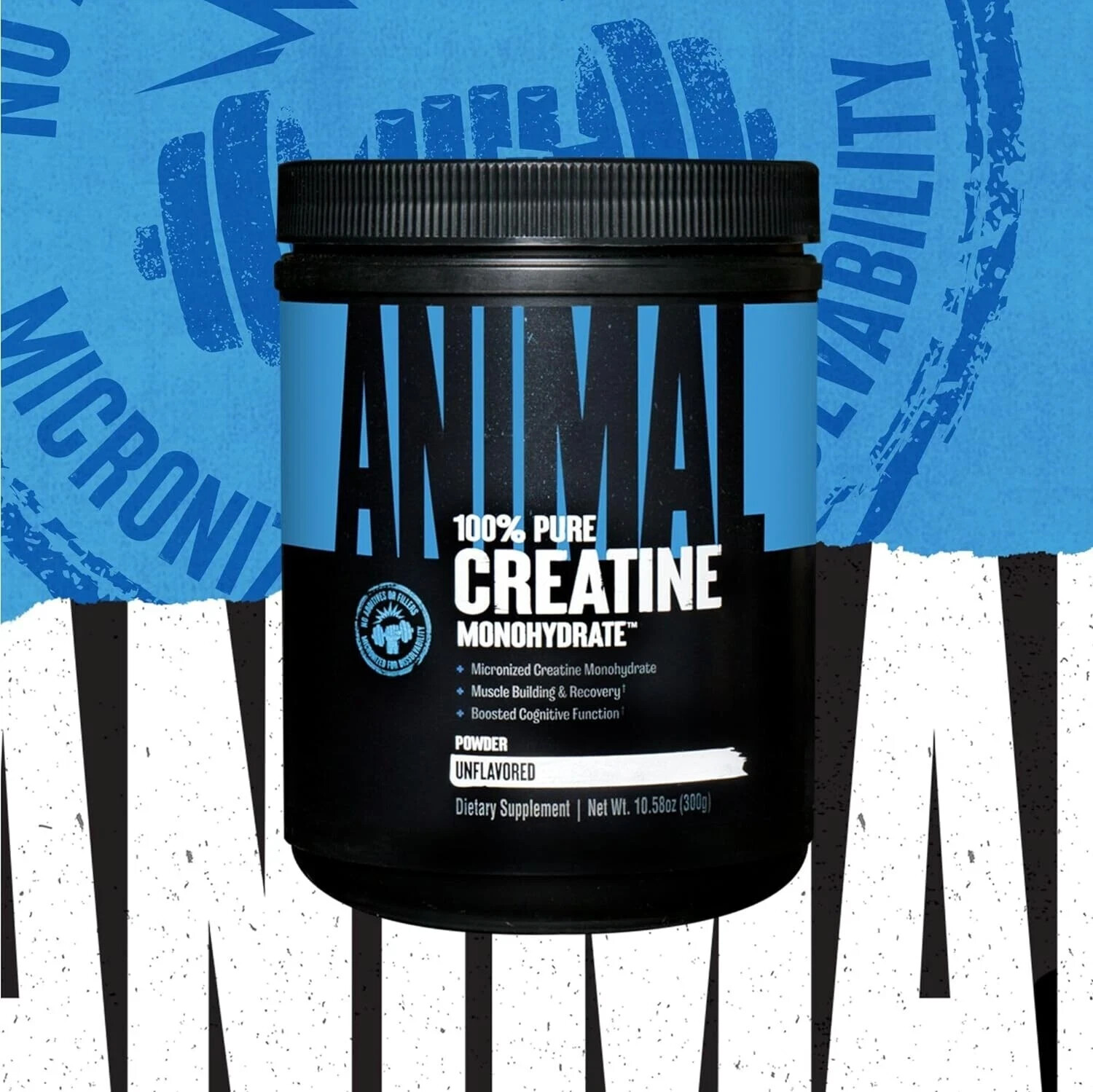Universal Animal Micronized Creatine Monohydrate Powder Unflavored 300 Grams NEW
