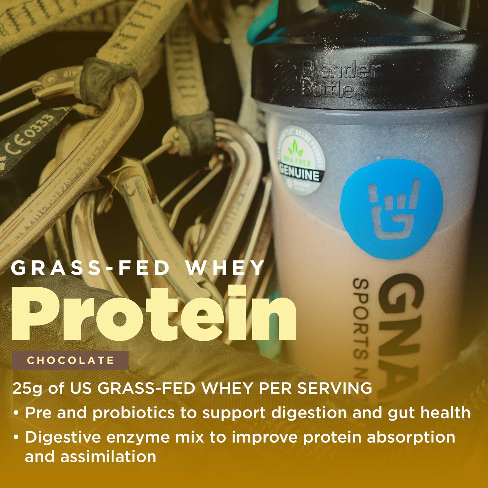 Gnarly Nutrition Chocolate Protein Powder – NSF Sport Certified – 25g Protein…