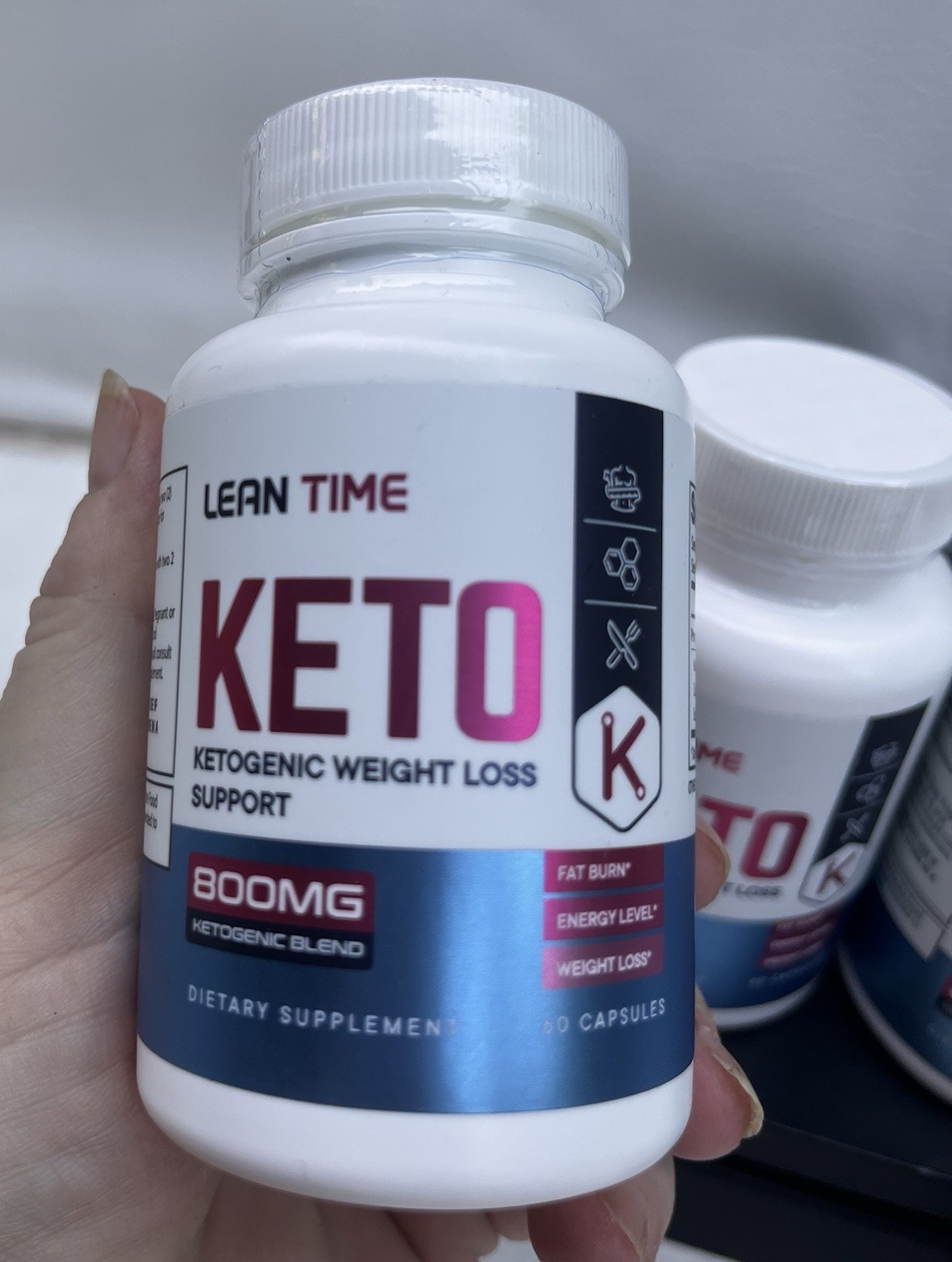 Lean Time Fat Burning Keto Pills Weight Loss Ketosis Nutrition 800mg 60 Caps Ea