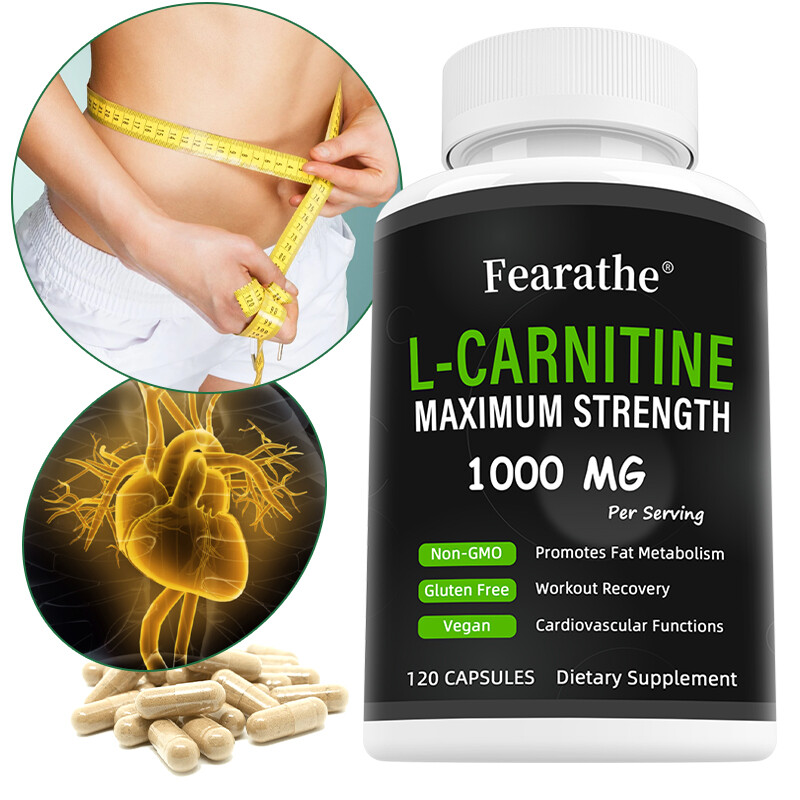 L-Carnitine 1000 mg Capsules Powerful Fat Burner Weight Loss Antioxidant