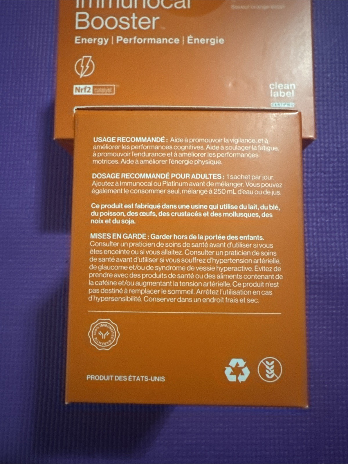 Immunocal Booster Energy (2 Packs) – New – Free Shipping – Exp 08/2027 ORANGE