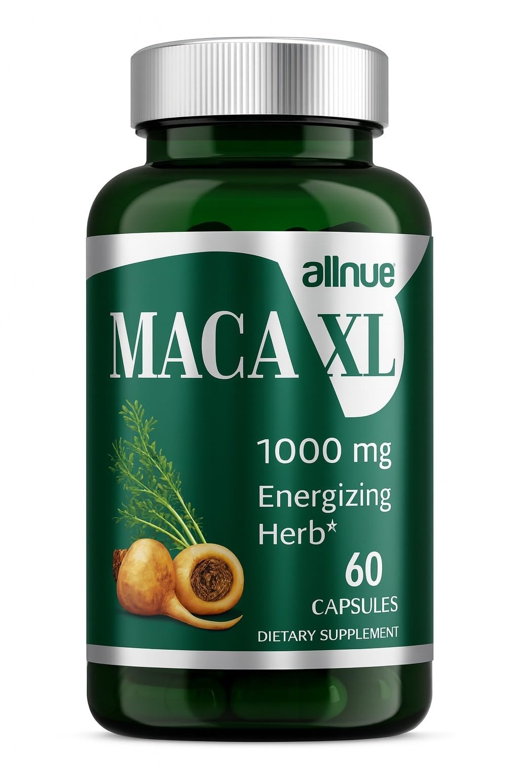 Maca Capsules Original Pill Shape Buttocks Bigger 60 Count (Pack of 1), Green