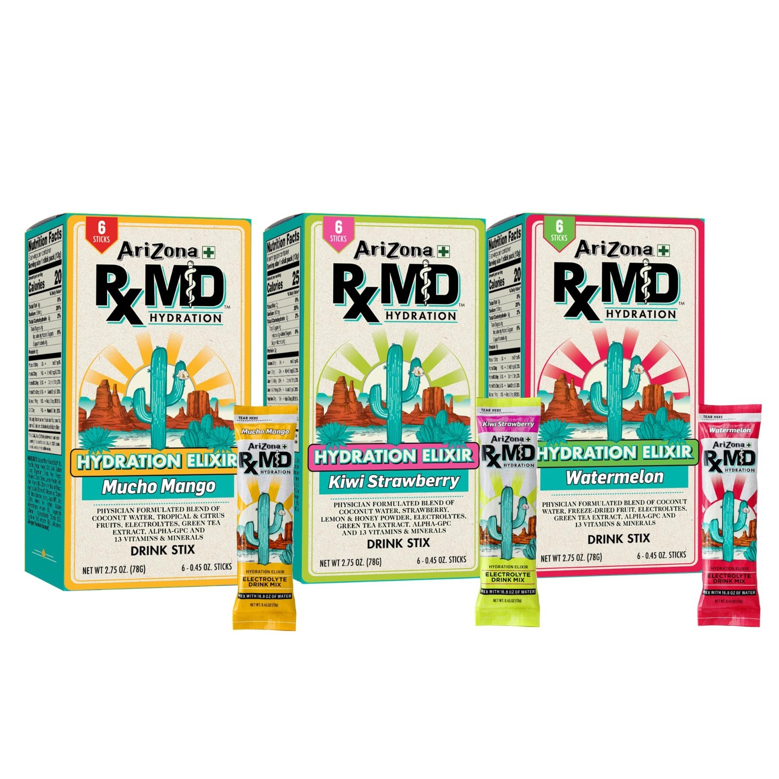 Hydration Variety Pack Powder Mix – 18 Count – 0.45 oz – Electrolyte Drink Mix