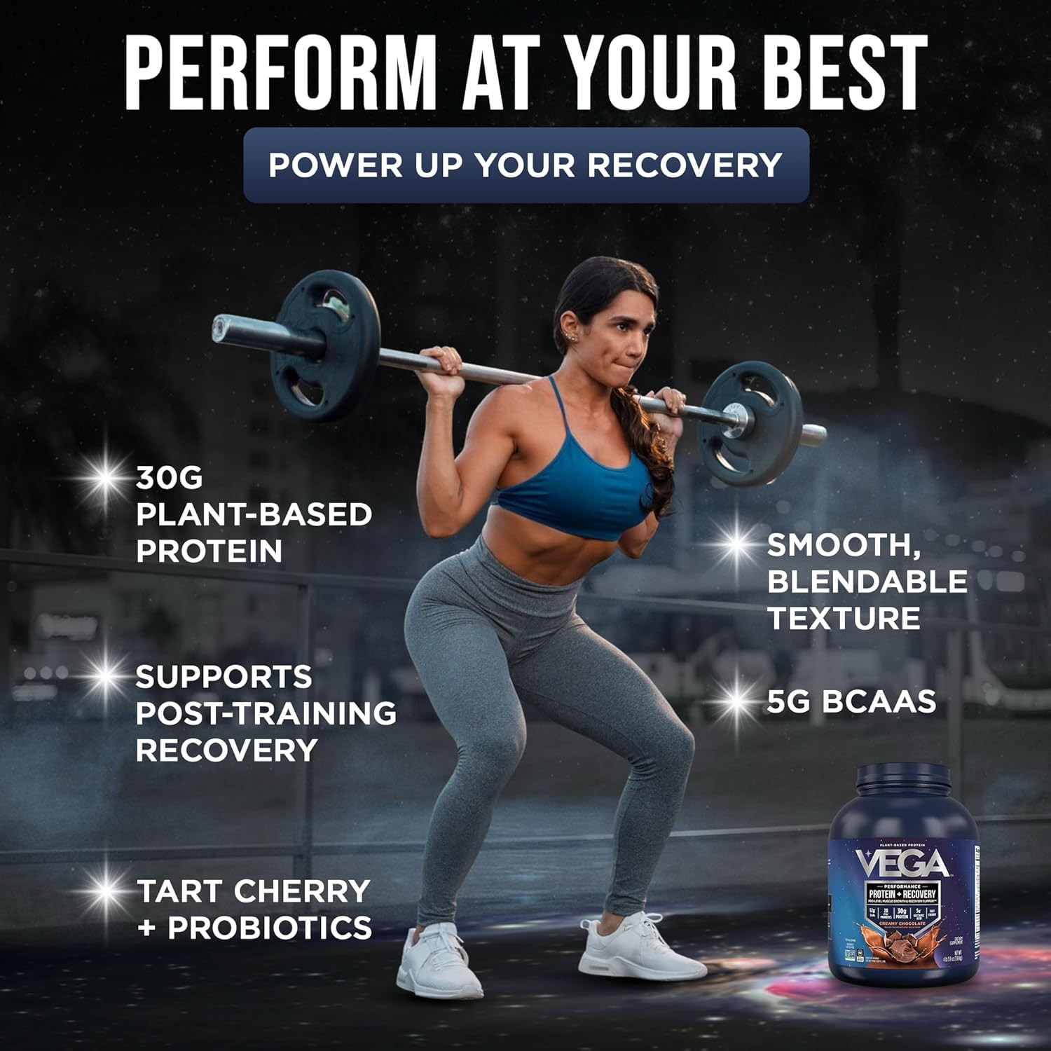 Protein + Recovery, Chocolate – 30G n Protein, Dairy & Gluten Free, Probiotics,