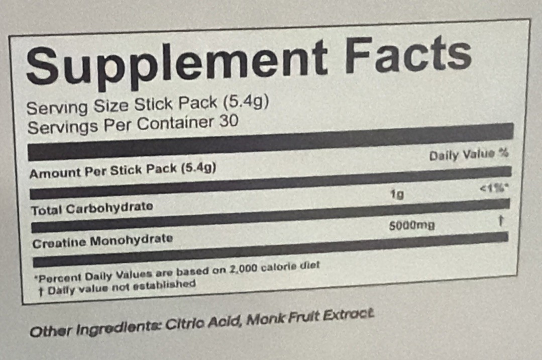 Create Single Serve Creatine Monohydrate Powder Creapure Creatine Exp: 1/27