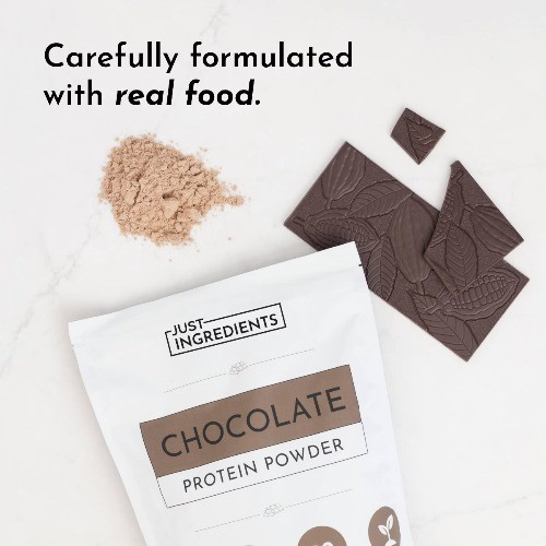 Just Ingredients Chocolate Protein Mix – 1.08lb – 15 servings: Non-Caffeinated