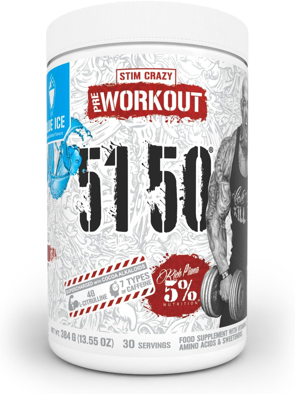 Rich Piana 5150 High Stim Pre-Workout Powder | Extreme Energy, Focus, Pumps & En