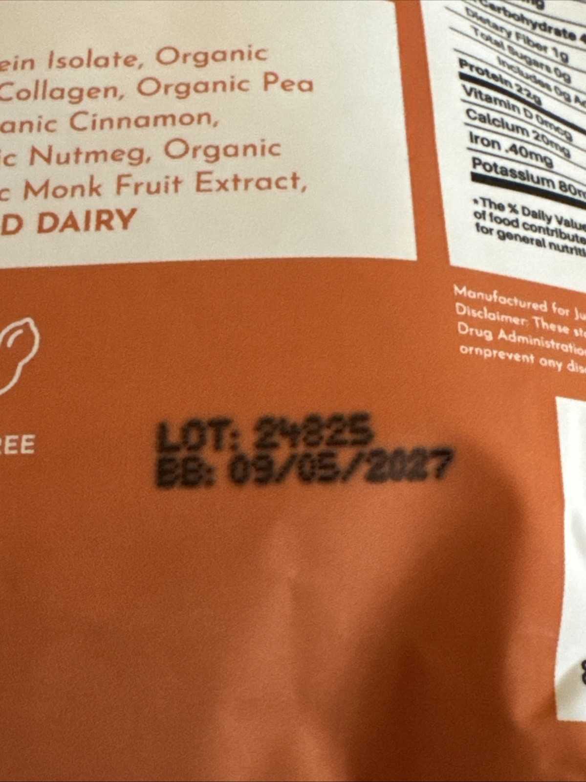 Just Ingredients – Pumpkin spice Protein powder, 1.3 Lb (20.84 Oz)