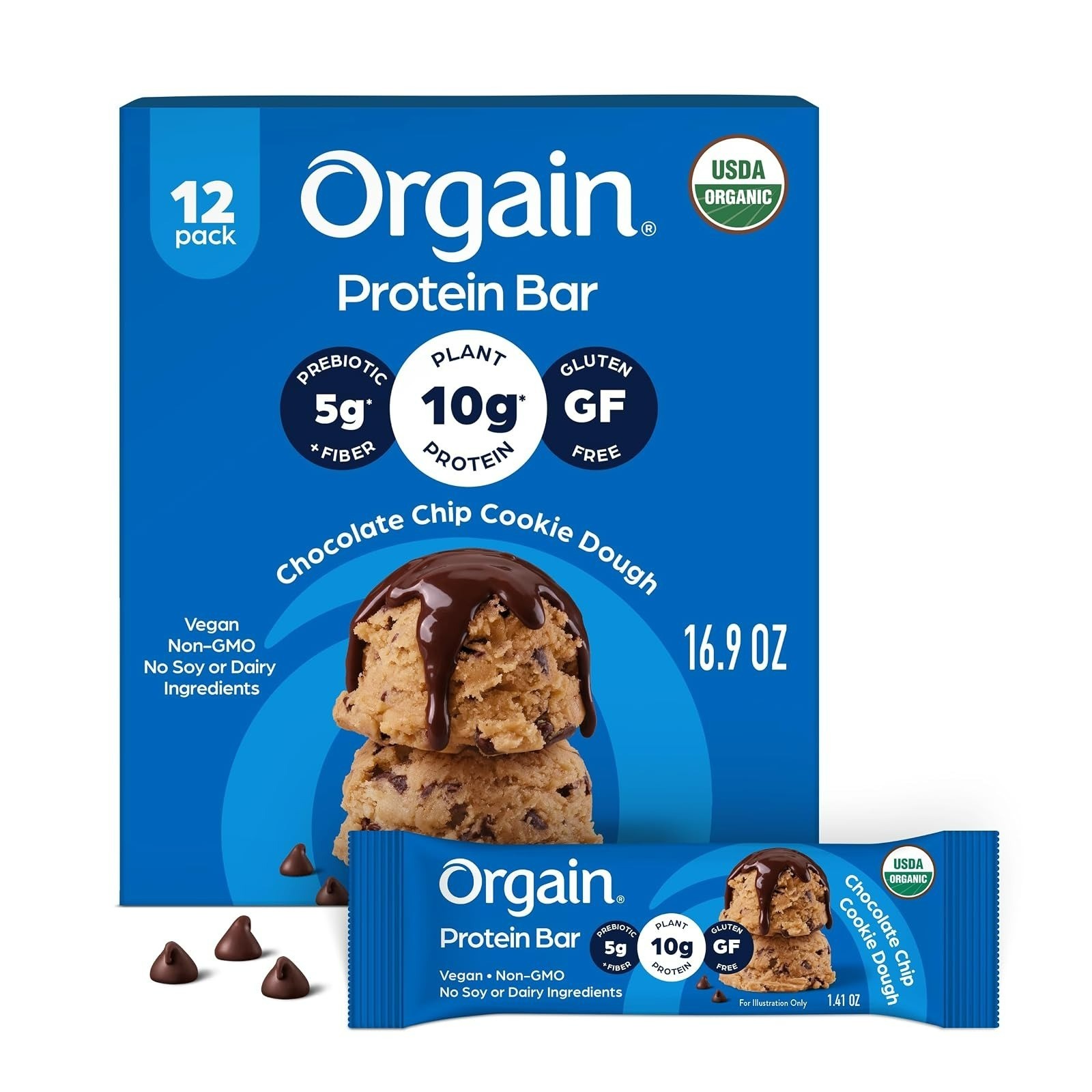 Orgain Organic Vegan Protein Powder 21g Creamy Chocolate Fudge 2.03 lb