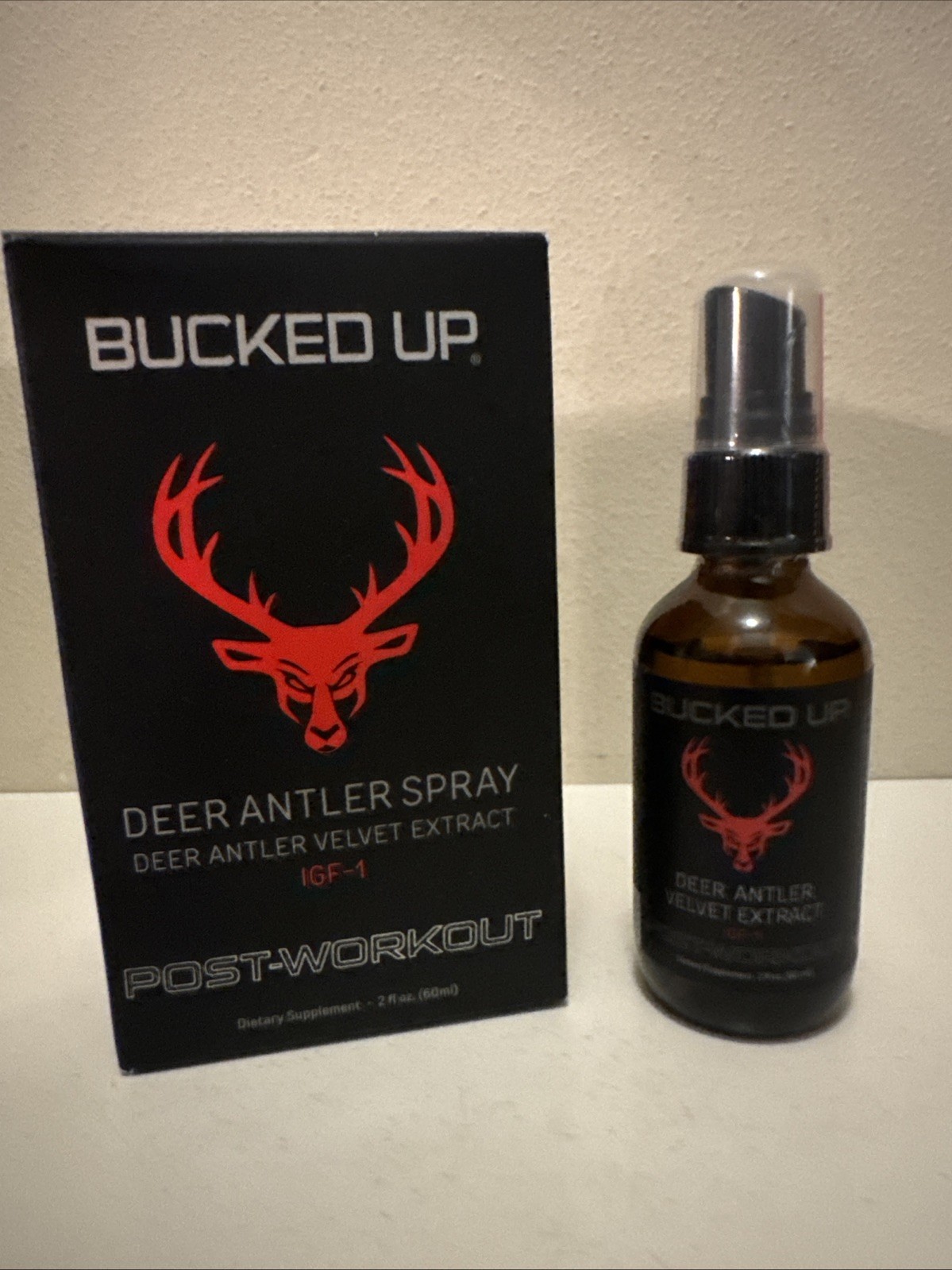 Bucked Up Deer Antler Spray Velvet Extract IGF-1 Post-Workout 2 Fl Oz Best Deal!