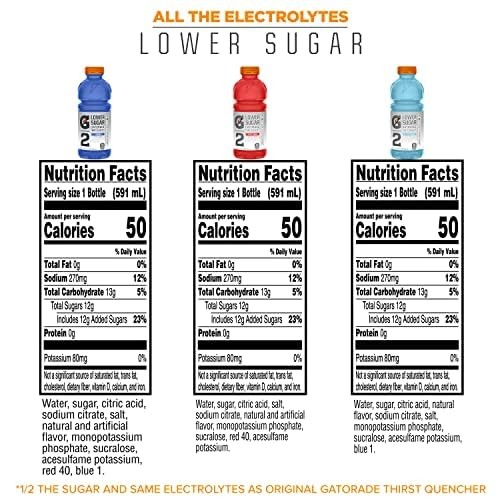 Gatorade G2 Thirst Quencher Sports Drink, Variety Pack, 20 Fl Oz (Pack of 12)