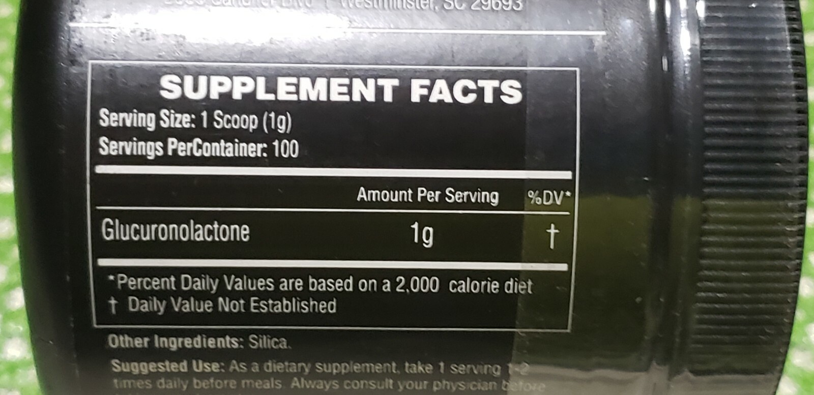 Live Long – GLUCURONOLACTONE – Bulk Powder – 100 Servings – Exp 7/2025