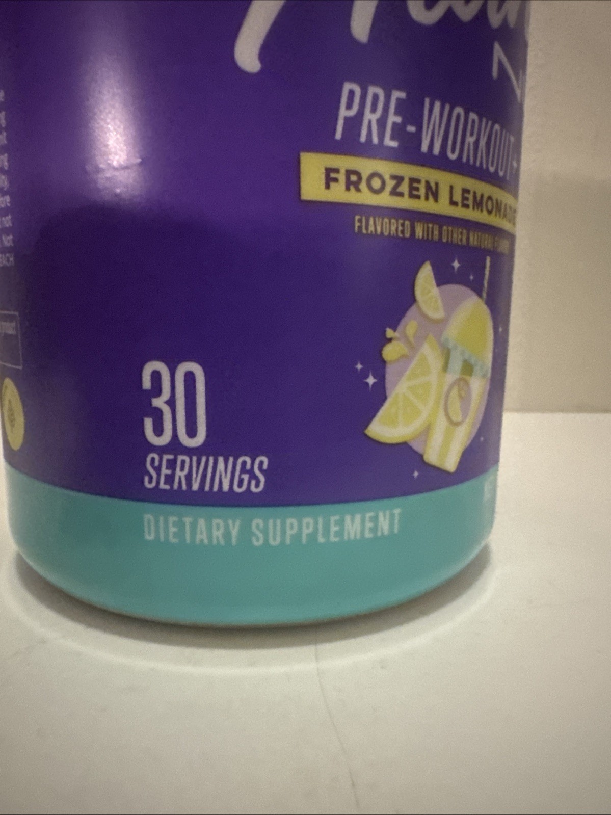 Alani Nu Pre Workout+ Powder Frozen Lemonade Extra Boost Sugar Free 300mg 30 Ser