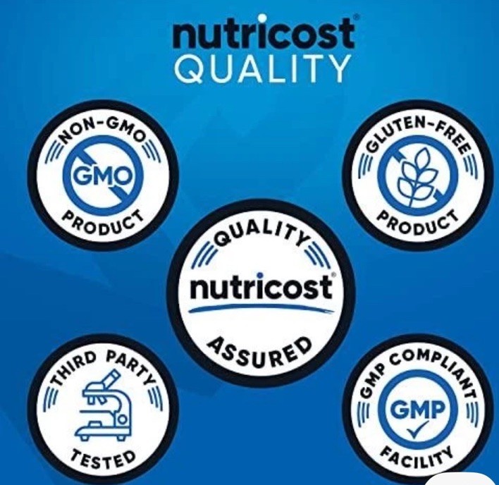 Nutricost BCAA 1000mg, 500 Capsules Exp 3/2028