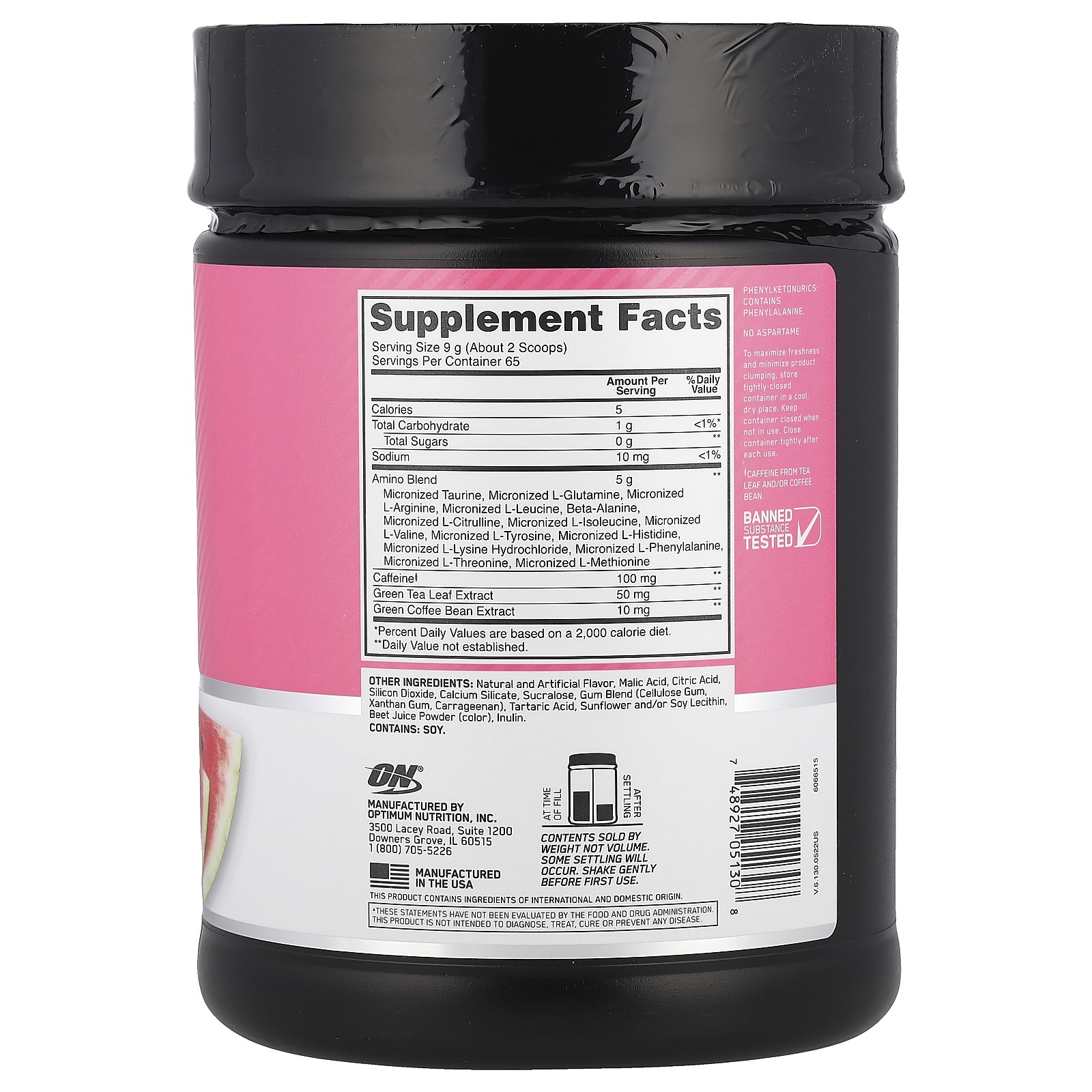 Essential Amin.O. Energy, Watermelon, 1.29 lb (585 g)