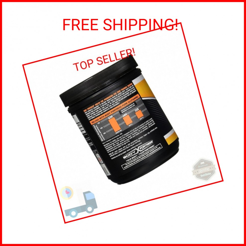 Body Fortress 100% Pure Glutamine Powder, 300g Jar (1ct), Nutrient Replenishment