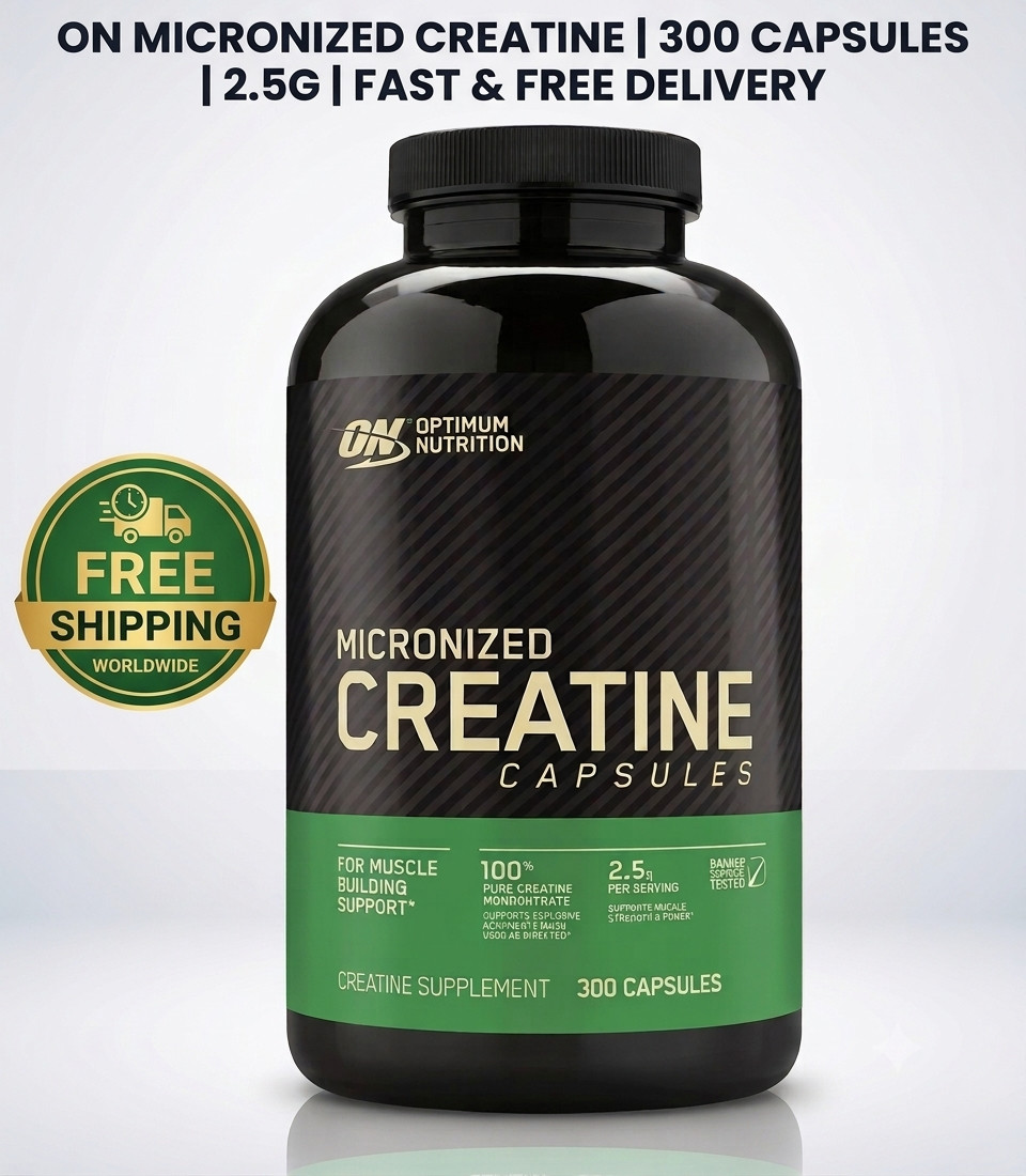 Optimum Nutrition Micronized Creatine Capsules 300 Count 2.5g Fitness Supplement
