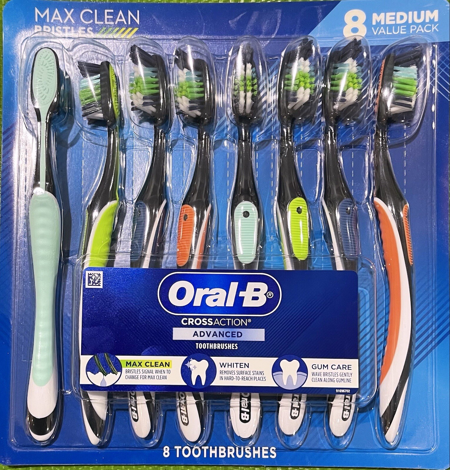 Oral-B CrossAction Advanced Toothbrushes. 8 count