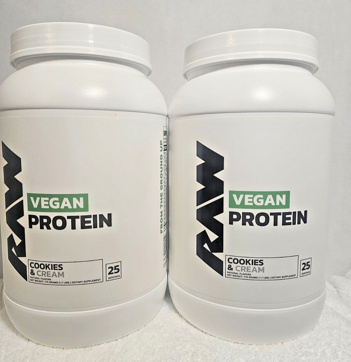 RAW Vegan Protein, Cookies & Cream, 1.7 lbs (775 g) PACK OF 2